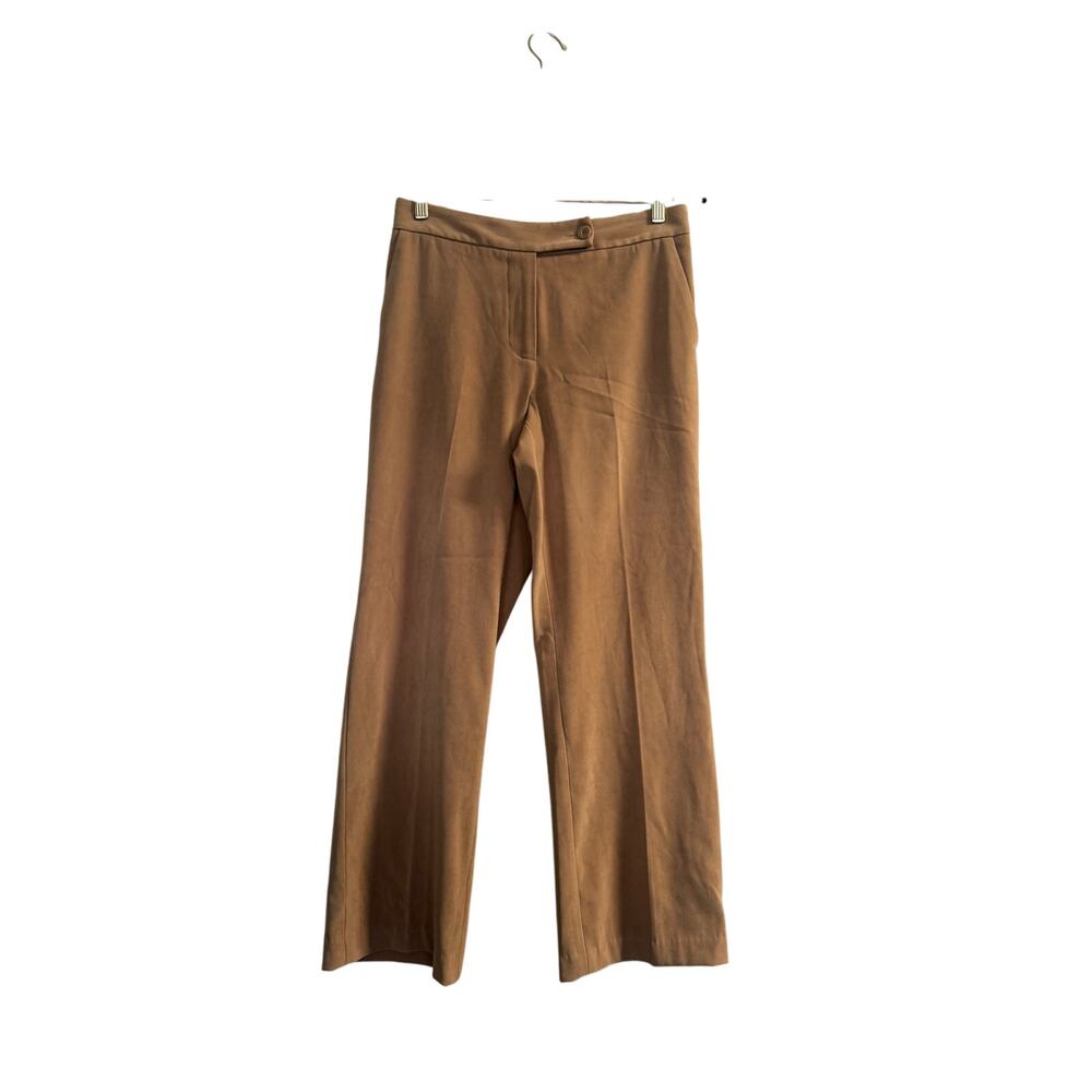 Coldwater Creek Tan Suedecloth Straight Leg Dress Pants Slacks Petite 10P